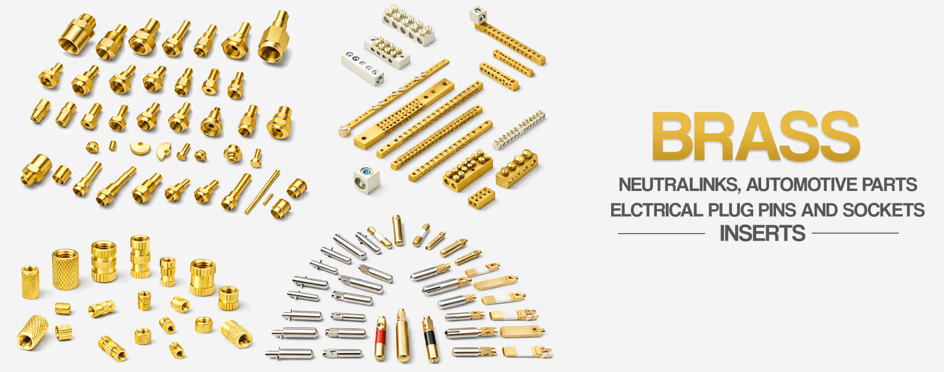 Brass Plug Pins, Neutral Links Slide Banner